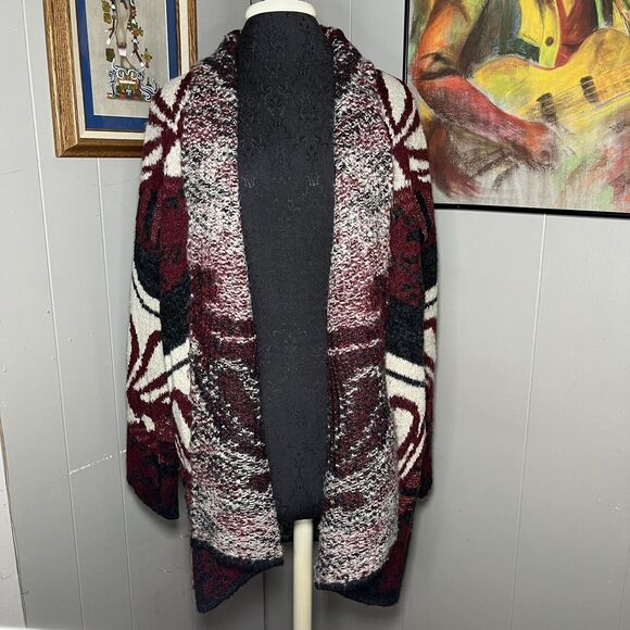 Free People Wool Winters Day Oversized Cardigan Fair Isle Sweater Womens Size S - Picture 6 of 8